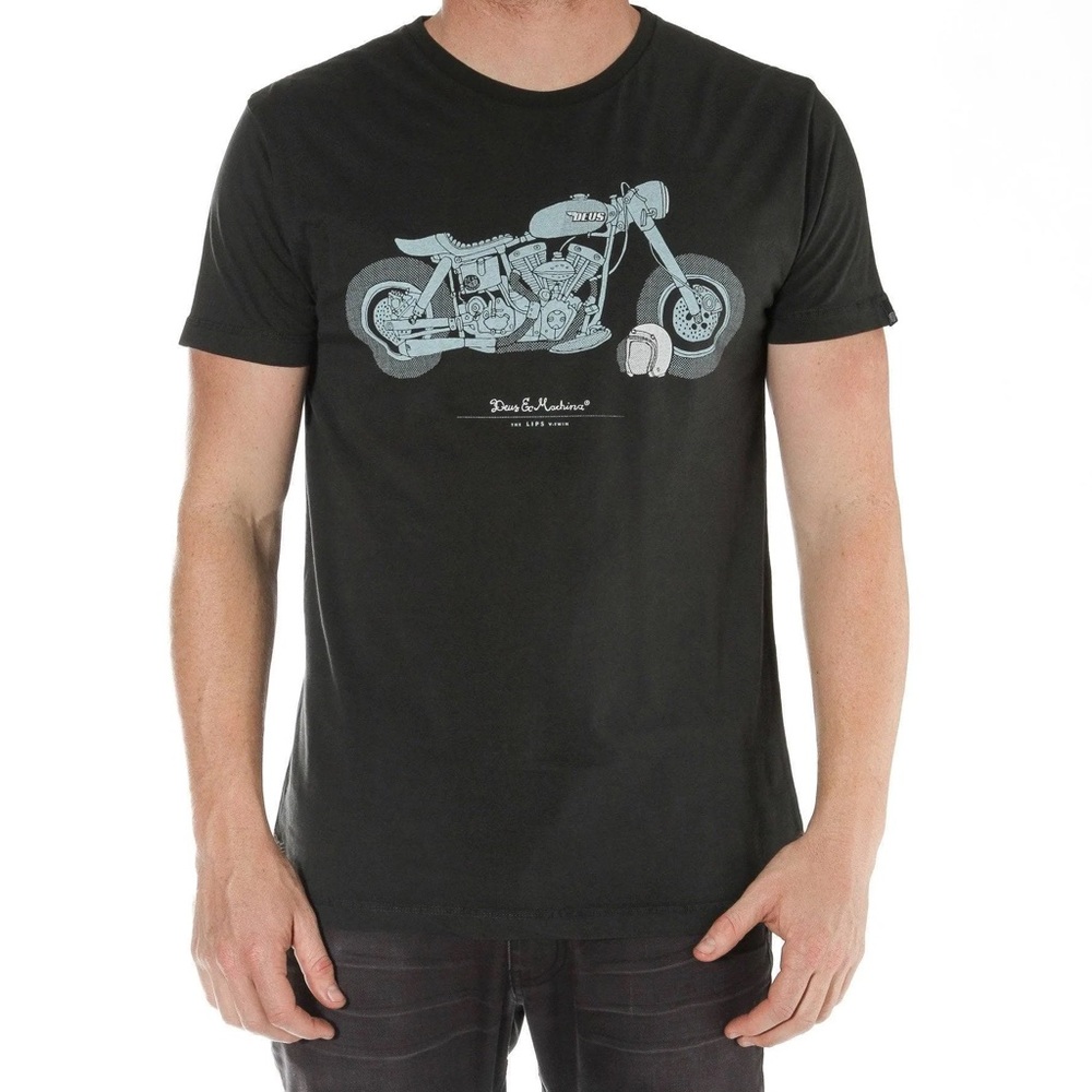 DEUS EX MACHINA THE LIPS T-SHIRT - BLACK Size Small
